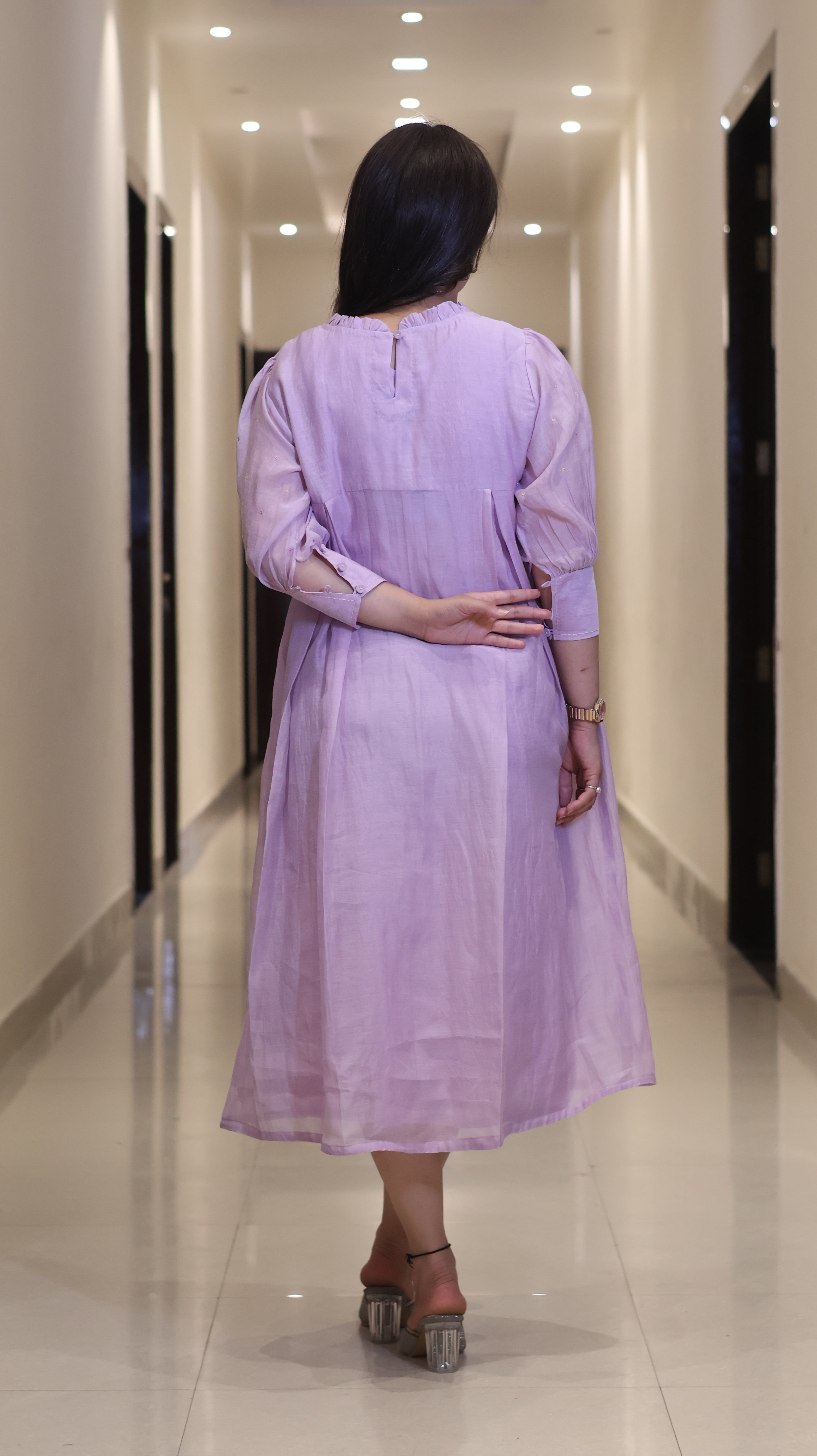The Lavender Smock Tiered Dress